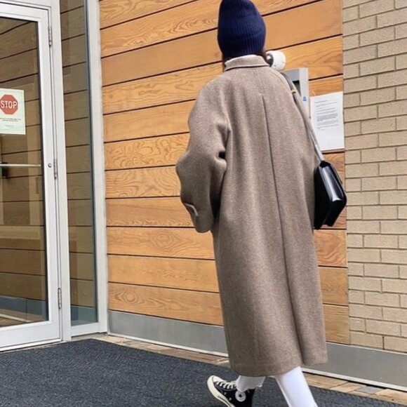 Nothing Written Chocolate Wool Coat - Picture 3 of 8